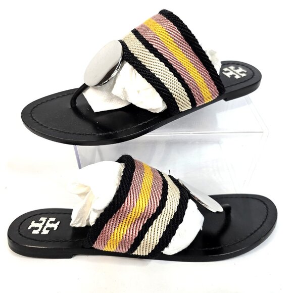 Tory Burch Zoey Tan Leather Ballet Sandals Women's Size 8M - Picture 1 of 8